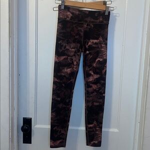 Athleta Girl High Rise Marble Leggings - Black and Pink